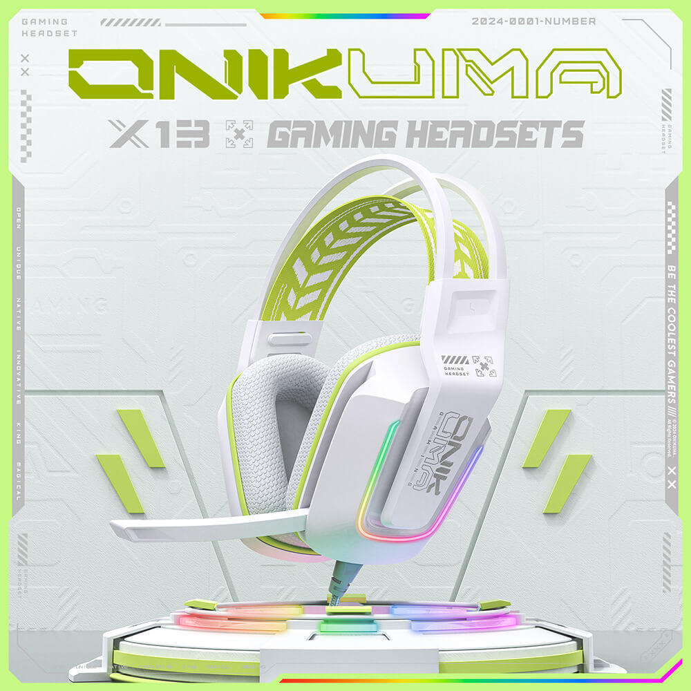 หูฟังเกมมิ่ง ONIKUMA X13 GAMING HEADSET - สีขาว